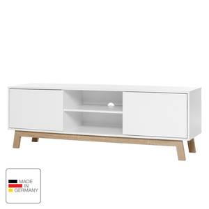 Meuble TV Storberg II Blanc mat / Imitation chêne Sonoma