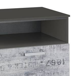 Meuble TV Sumatra Gris - Bois manufacturé - 110 x 49 x 42 cm