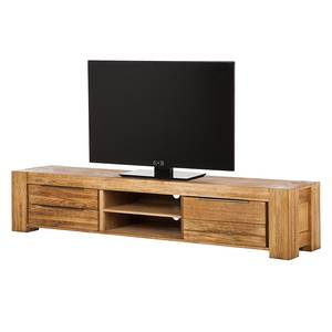 Tv-meubel Tomano massief hout eik geolied breedte 238cm