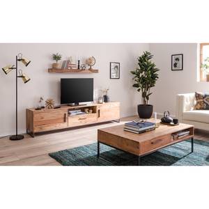 Table basse WOODSON avec tiroirs Acacia massif / Fer - Acacia Marron clair