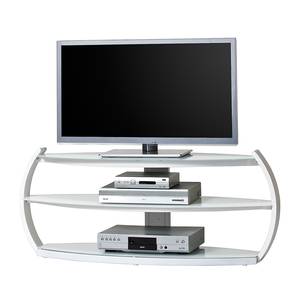 TV-Rack Crafton Weiß/Glas Weiß