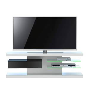 Meuble TV SL 660 Avec éclairage - Blanc / Noir