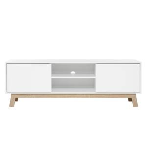 Meuble TV Storberg II Blanc mat / Imitation chêne Sonoma