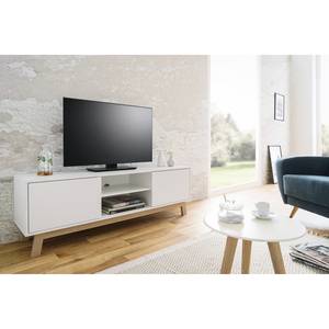 Meuble TV Storberg II Blanc mat / Imitation chêne Sonoma