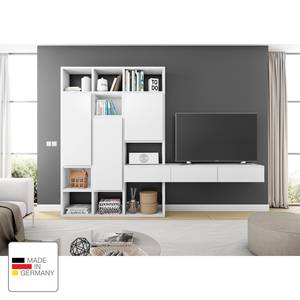 Wandmeubel Emporior IV Hoogglans wit - 294cm - Crèmewit - Breedte: 294 cm