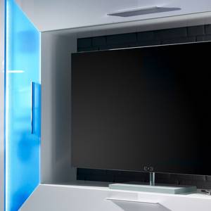 Mur TV Soledad (avec éclairage RVB Rouge, vert, bleu) - Blanc brillant / Blanc
