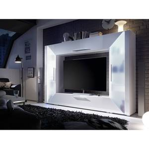 Mur TV Soledad (avec éclairage RVB Blanc brillant / Blanc