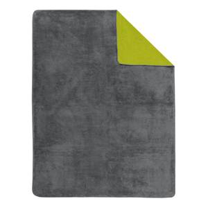 Coperta tinta unita Sorrento Doubleface Grigio scuro / Verde chiaro