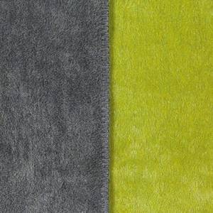 Couverture unie double-face Sorrento Gris foncé / Vert clair