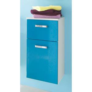 Armoire basse a-qua Turquoise brillant / Blanc