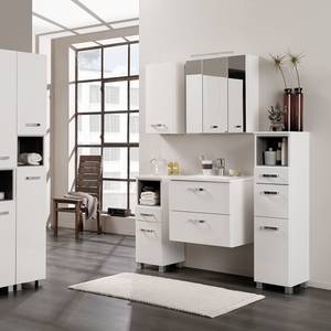 Armoire basse Ancona Blanc brillant / Blanc