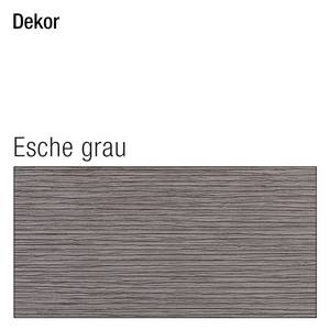 Midischrank Granby Breit - Weiss/Esche-Grau Dekor