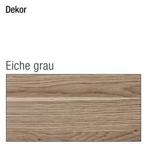 Midischrank Granby Schmal - Weiss/Eiche-Grau Dekor