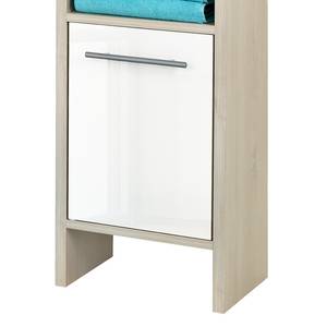 Armoire basse Quickset 350 Imitation pin clair / Blanc