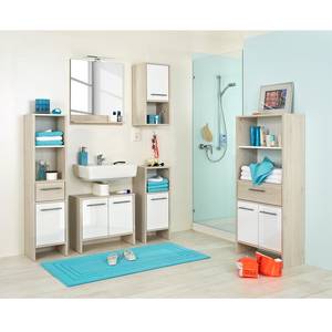 Armoire basse Quickset 350 Imitation pin clair / Blanc