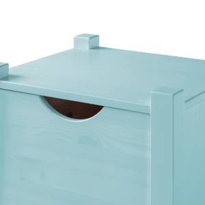 Armoire basse Paulina Pin massif - Turquoise