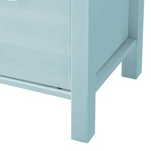 Armoire basse Paulina Pin massif - Turquoise