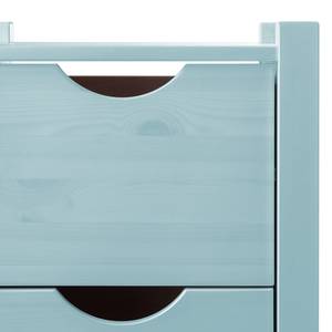 Armoire basse Paulina Pin massif - Turquoise