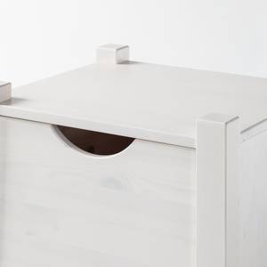 Armoire basse Paulina Pin massif - Blanc