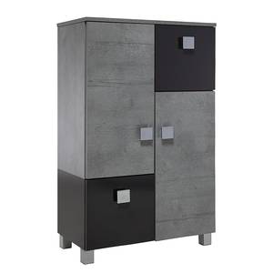 Armoire basse Toronto Anthracite / Gris minéral - Anthracite / Gris minéral