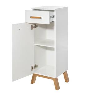 Armoire basse Venlo Blanc brillant / Chêne