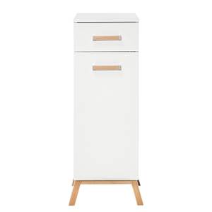 Armoire basse Venlo Blanc brillant / Chêne