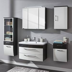 Armoire basse Vibrant Anthracite / Blanc