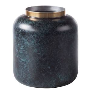 Vase Oxidise II (2-teilig) Aluminium - Gold / Blau