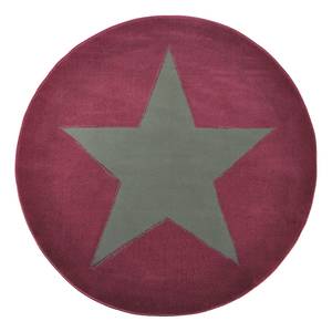 Tapis étoile en velours, rond Mauve