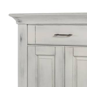 Armoire Aylin Peuplier partiellement massif Blanc vieilli