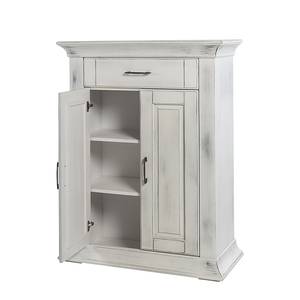 Armoire Aylin Peuplier partiellement massif Blanc vieilli