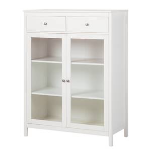 Armoire basse Karelien Pin massif - Blanc