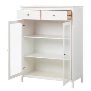 Armoire basse Karelien Pin massif - Blanc