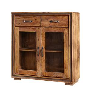 Armoire Khan Sheesham massif / Imitation cuir