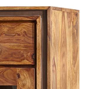 Armoire Khan Sheesham massif / Imitation cuir