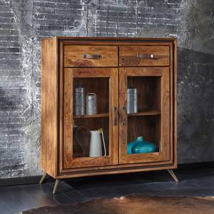 Armoire Khan Sheesham massif / Imitation cuir