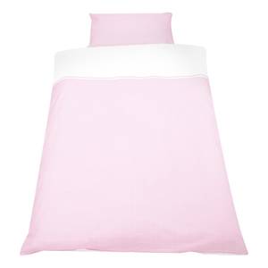 Parure de lit pour bébé Carreaux Vichy Housse de couette et taie d'oreiller (2 éléments) - Rose
