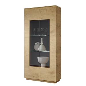 Vitrine Brugge truffel wild eiken look/hoogglans terracotta