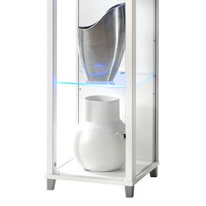 Vitrine Winnipeg I Eclairage LED - Verre clair / Blanc