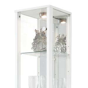 Staande vitrinekast Exhibit met spiegelwand - transparant glas/zwart - Wit - 5