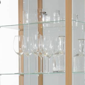 Vitrinekast Exhibit transparant glas/beukenhoutkleurig - Beukenhouten look - Met verlichting - 5