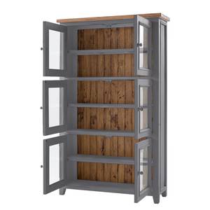 Armoire vitrine Balignton Pin massif - Gris