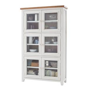 Armoire vitrine Balignton Pin massif - Blanc