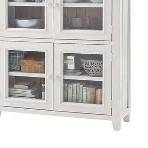 Armoire vitrine Balignton Pin massif - Blanc