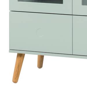 Vitrinenschrank Dot Eiche Dekor - Mint