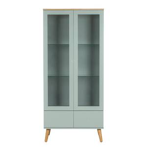 Vitrinenschrank Dot Eiche Dekor - Mint