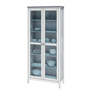 Vitrine Karelien II Pin massif - Blanc