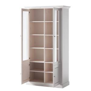 Armoire vitrine Lyngby I Pin massif - Pin blanc