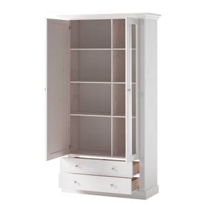 Armoire vitrine Lyngby II Pin massif - Pin blanc