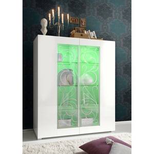 Armoire vitrine Padua LC Blanc brillant